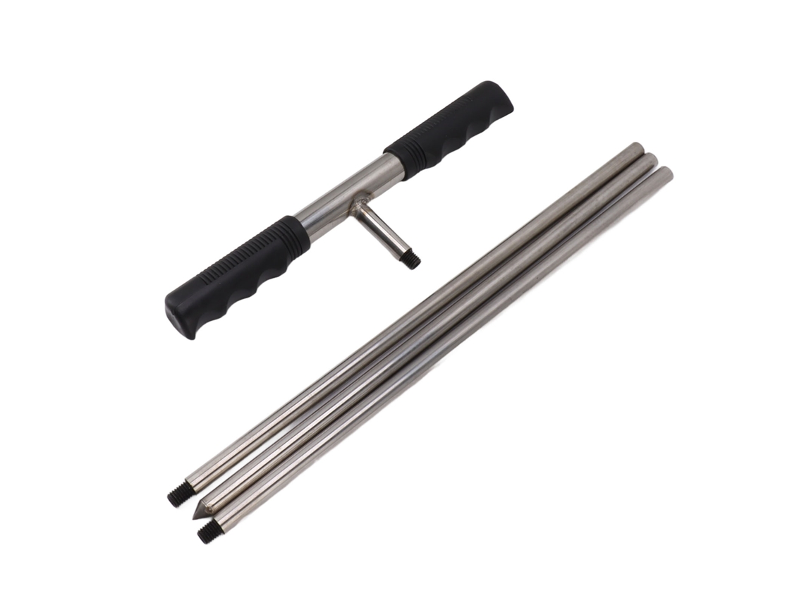 Sonda De Muestreo De Suelo Con Mango En T, Acero Inoxidable, Punta Afilada, Herramienta Ajustable Para Jardinería Y Agricultura.