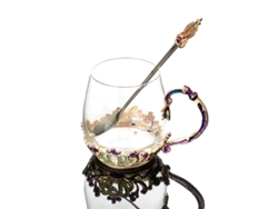 Set de vaso y cuchara de cristal, ideal para regalar NEVEANCE