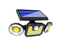 Luz Exterior Solar 70 Led Negro C Sensor Día-noche Muy Brillante