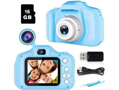 Filmadora Tarjeta HD 1080P/16G de 1300 W píxeles recargable para niñas de 3 a 10 años para niños