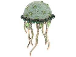 Broche de diamantes de imitación con alfiler de medusa brillante, accesorio para mujer, paquete de 1 Rosewell