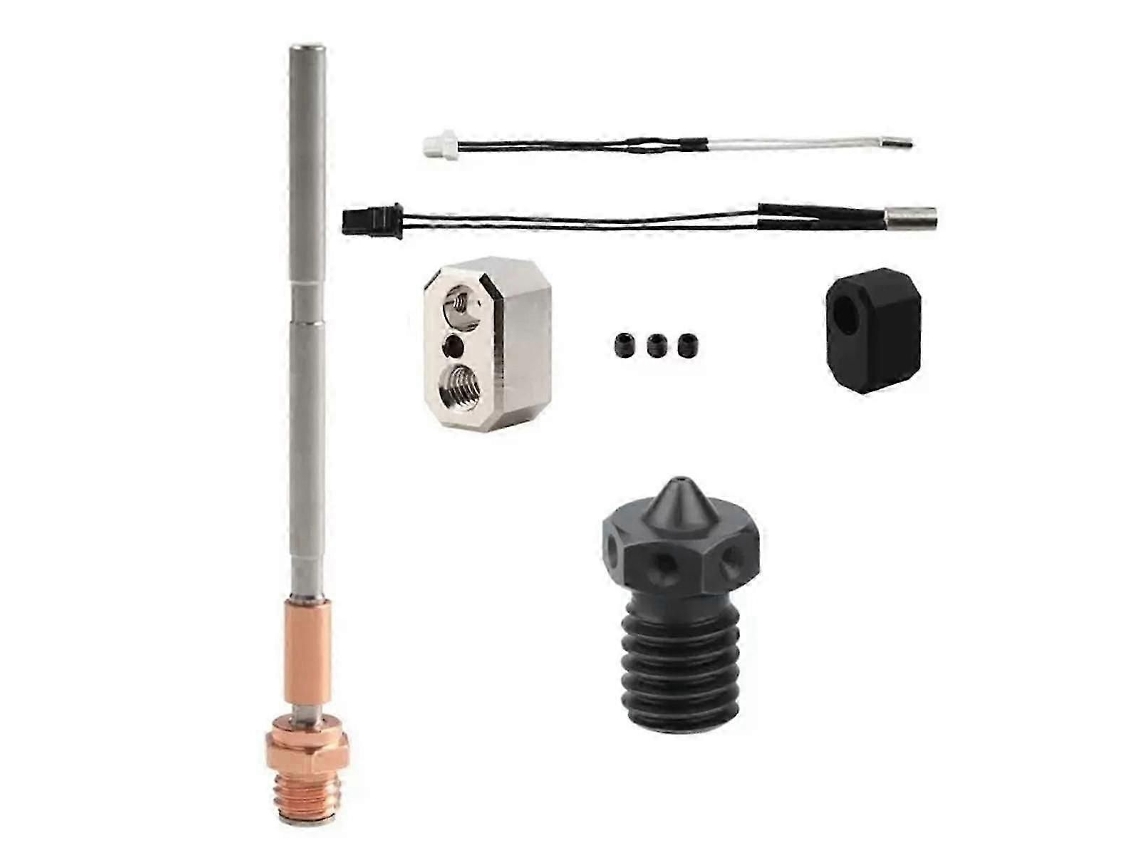 Para Prusa I3 Mk4 Extrusor Hotend Kit Boquilla de acero endurecido de 0,4 mm Bloque calefactor chapado en cobre 24 V 40 W Eje en D y GOKOCO
