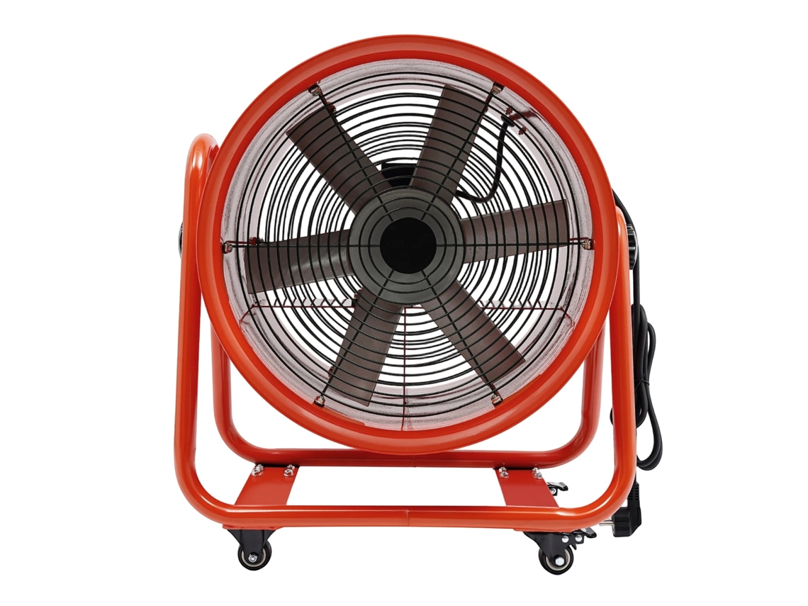 Ventilador portátil, alto flujo de aire, ángulo ajustable, 1100 W.