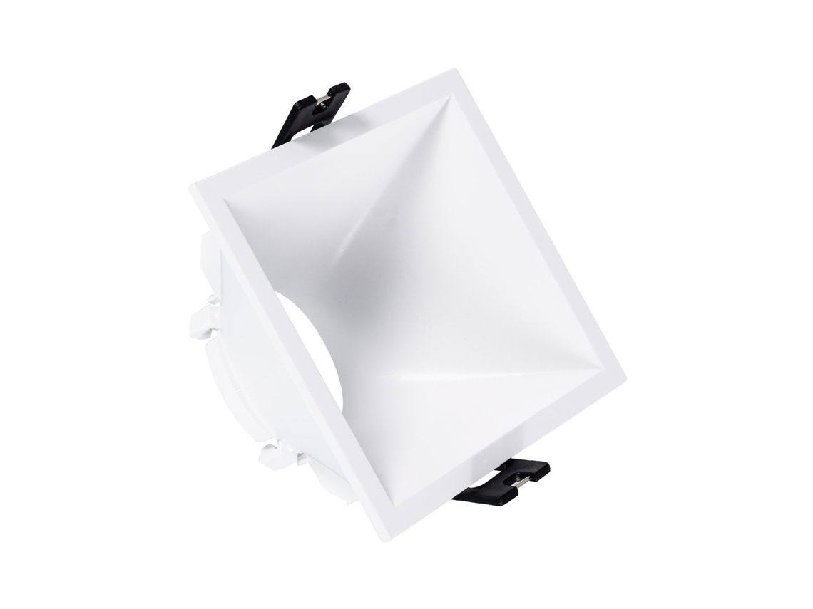 Aro Downlight Cuadrado 45º Bajo UGR para Bombilla LED GU10 / GU5.3 Corte 85 x 85 mm