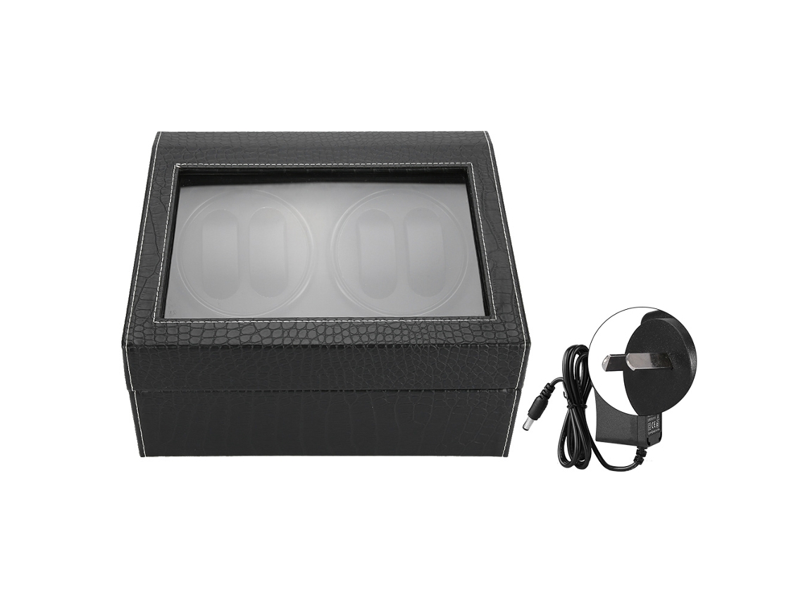 Caja De Almacenamiento Y Exhibición De Relojes De Cuero Pu Con 4+6 Rejillas