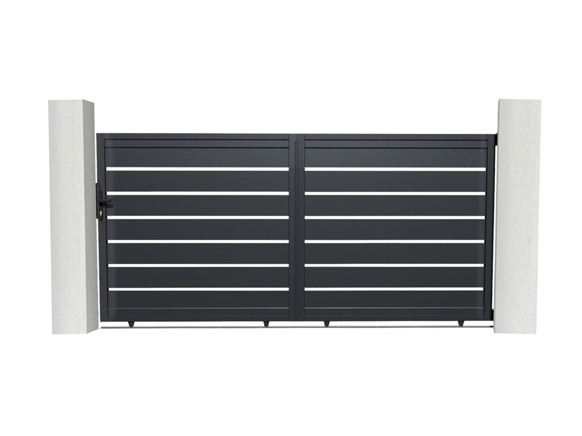 Puerta corredera CASANOOV Vogel - Gris - Aluminio - 300 cm x 140 cm