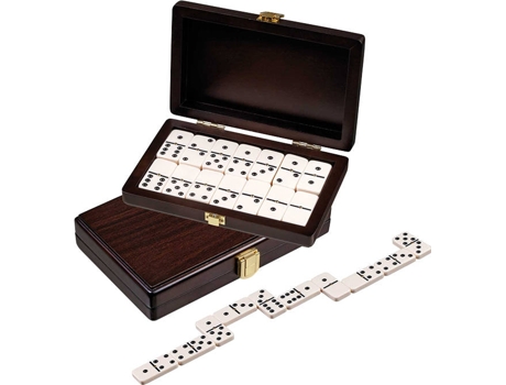 Caja de nogal Philos Domino doble 6 20x12,5cm