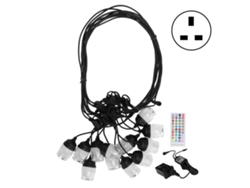 2026-luz De Cadena Impermeable Al Aire Libre Luces Rgb Coloridas Con Control Remoto Rf Ir 100‑240v Plug Uk