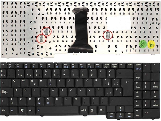 Teclado para Portátil Asus X56 X70 F7 M51 F7F Mp-03756E0-5285 en Negro