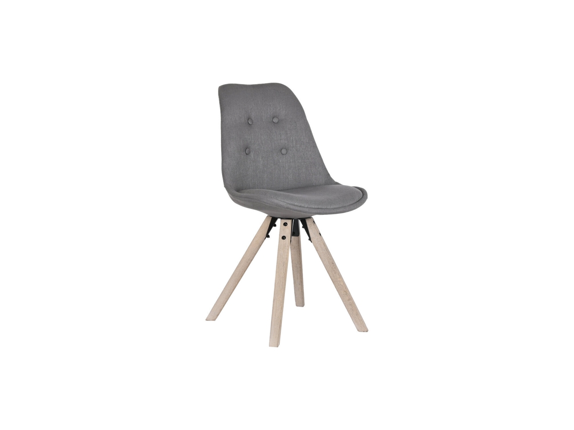 Silla Roble Poliester Gris Oscuro 48x44x84cm
