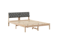 Maison Exclusive - Estructura De Cama Negro Y Gris Oscuro 135 X 190 Cm