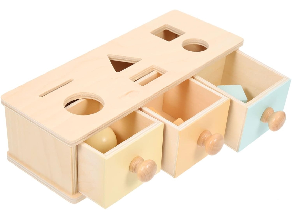 Caja educativa de madera Montessori para niños, juguete sensorial para el desarrollo de la motricidad fina y CHABERLU