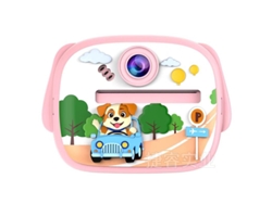 Siurn Hd 1080p Cámara Instantánea Perrito Rosa Conduciendo