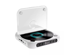 Reproductor De Cd Con Función De Memoria, Batería De 1200 Mah (blanco)