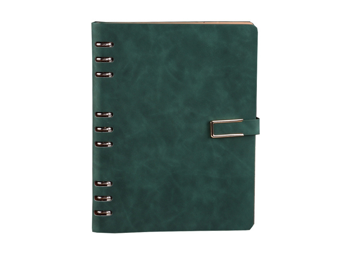 Cuaderno A5 personalizado para oficina, cuaderno de hojas sueltas para estudiantes, cuaderno con tapa de cuero y anilla Kofihety