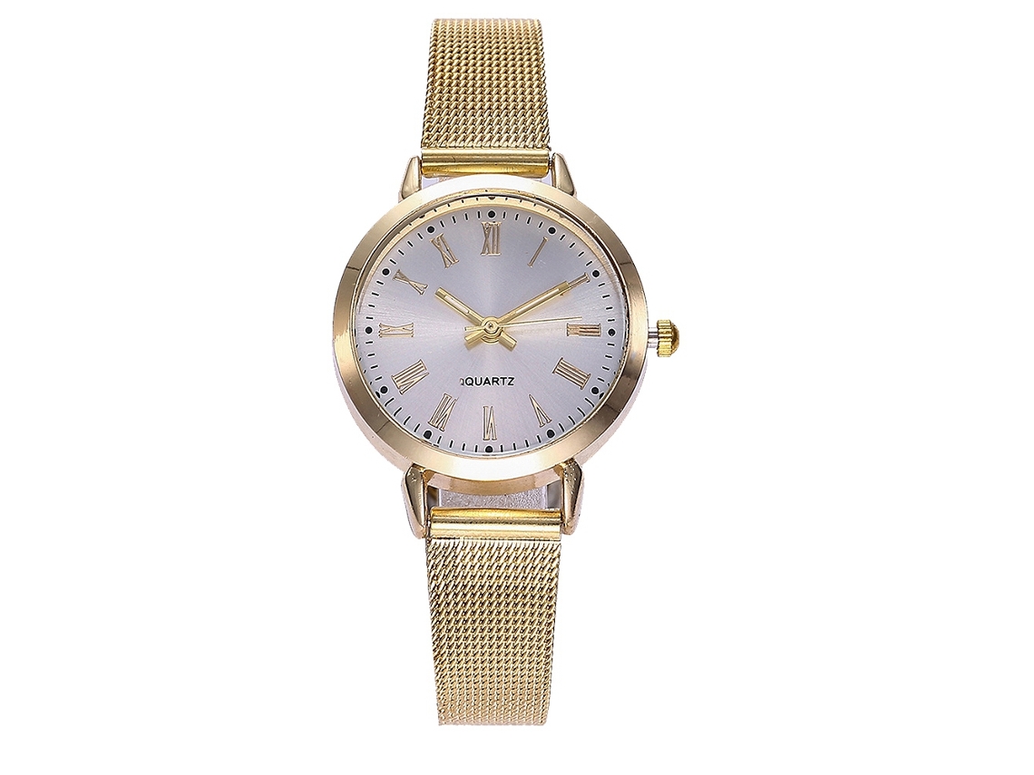 Reloj De Pulsera Analógico Moderno Y Sencillo Con Movimiento De Cuarzo Y Correa De Pu Marrón.