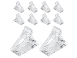 Clip para puntas de uñas para la rápida construcción de moldes de poligel, clips para extensión de dedos, pinza constructora LED UV, herramienta de manicura GOKOCO