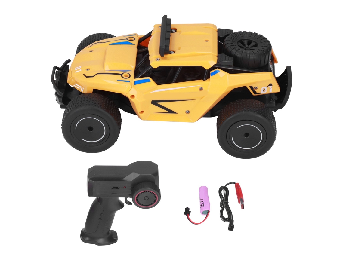 Bj-carro De Corrida Off Road Rc Com Carregamento Usb 2.4g Resistente A Impactos Luzes Led Para Meninos Meninas K20‑2 Amarelo Brilhante