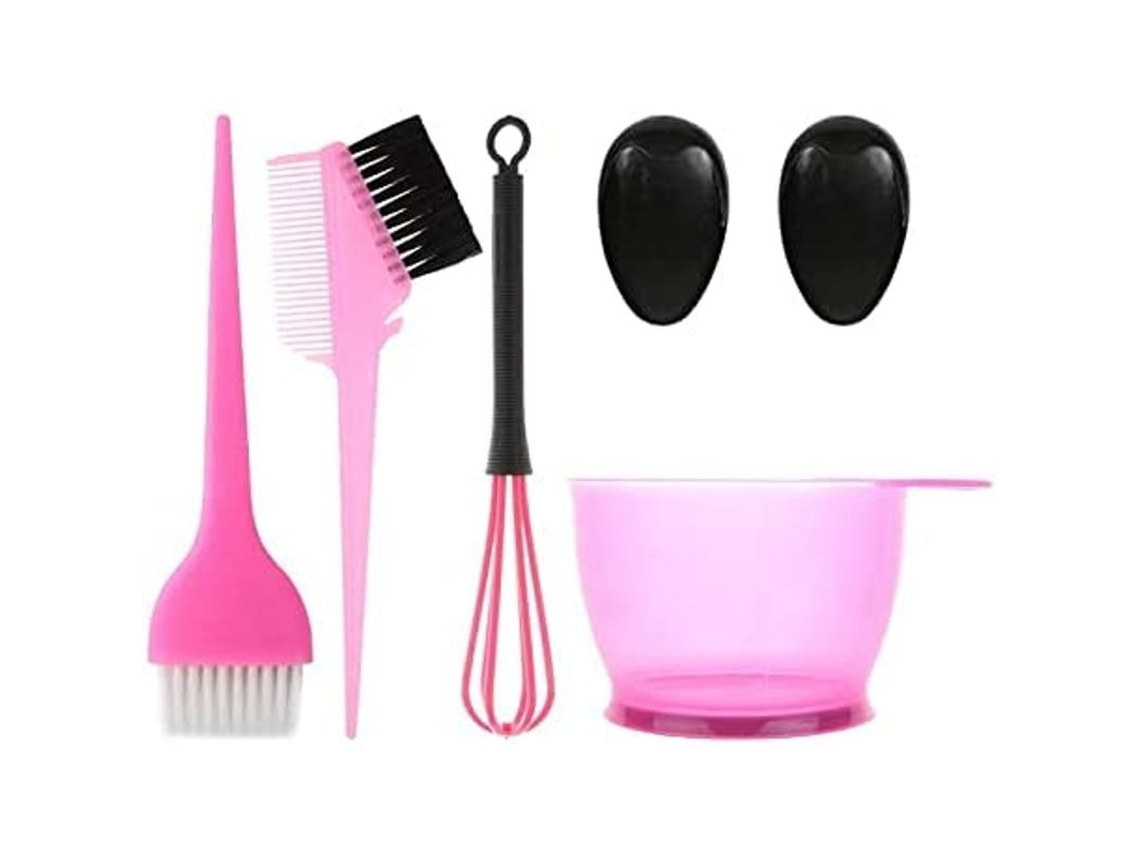 Kit Profesional De Tinte Para El Cabello De 5 Piezas Para Uso En Salones Y En Casa, Incluye Brochas Y Recipiente.