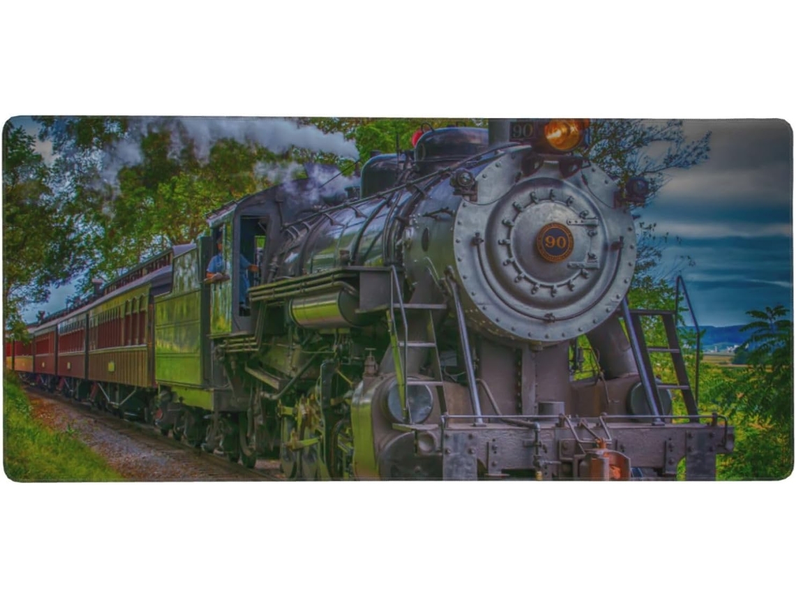 Besportble Alfombrilla De Ratón Grande Con Diseño De Tren De Vapor Para Ordenador Y Goma Antideslizante 40 ...