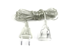Cable De Extensión Transparente De Pvc De 5 M, Impermeable, Para Luces Navideñas, Con Enchufe, 220/110 V.