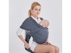Portabebés Gris Oscuro. Un Artículo De Viaje Imprescindible Que Proporciona Comodidad Y Seguridad Tanto Para Los Padres Como Para El Bebé.