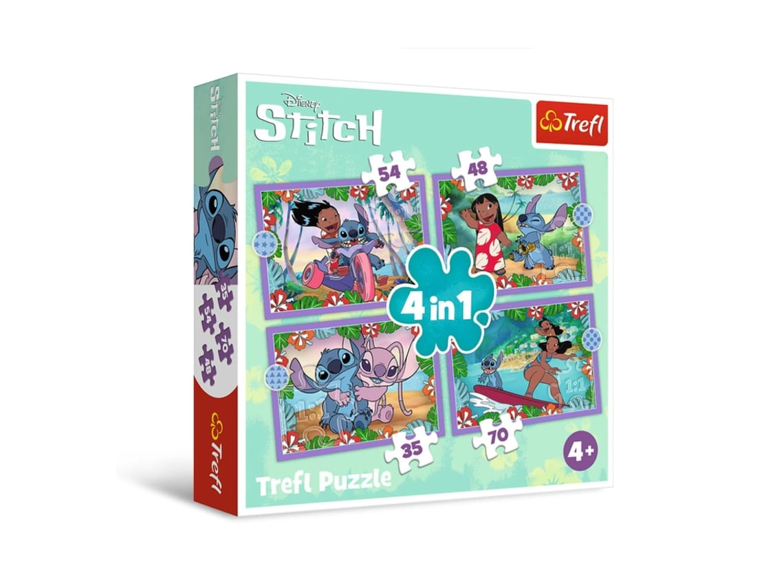 Puzzles Lilo E Stitch - 4 Em 1 Trefl 34633 Multicores
