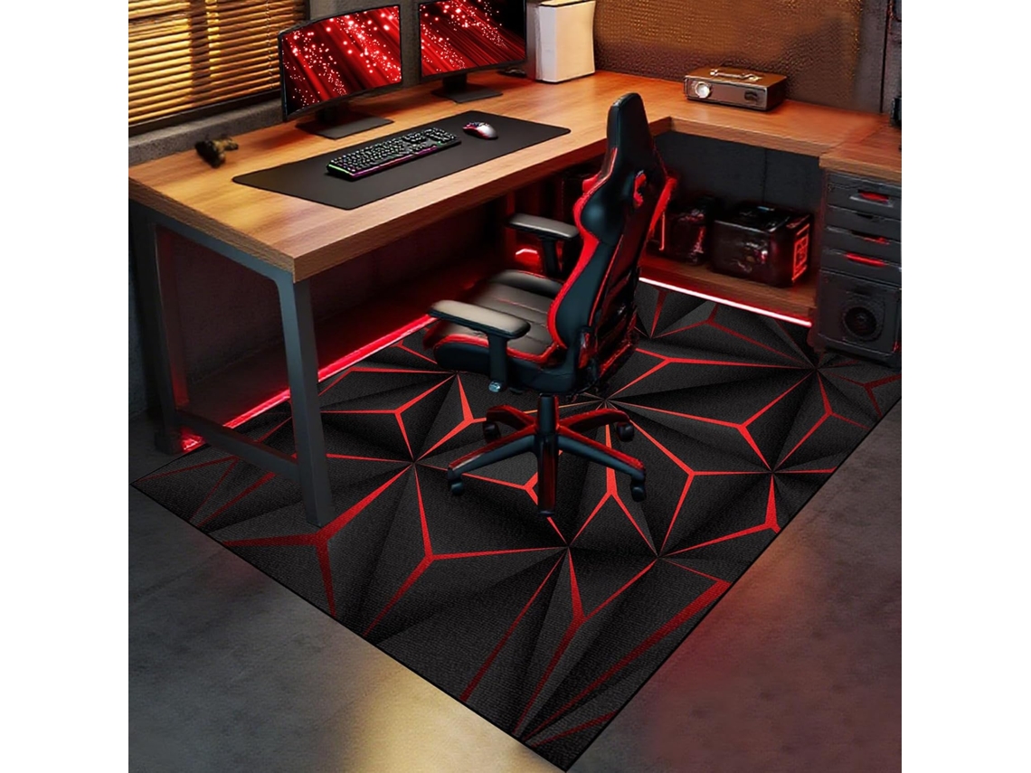 Alfombrilla Antideslizante Silla Gaming, Oficina, Suelo Madera, Suelos Ruedas, Protector Sillas, 70 X 130 Cm