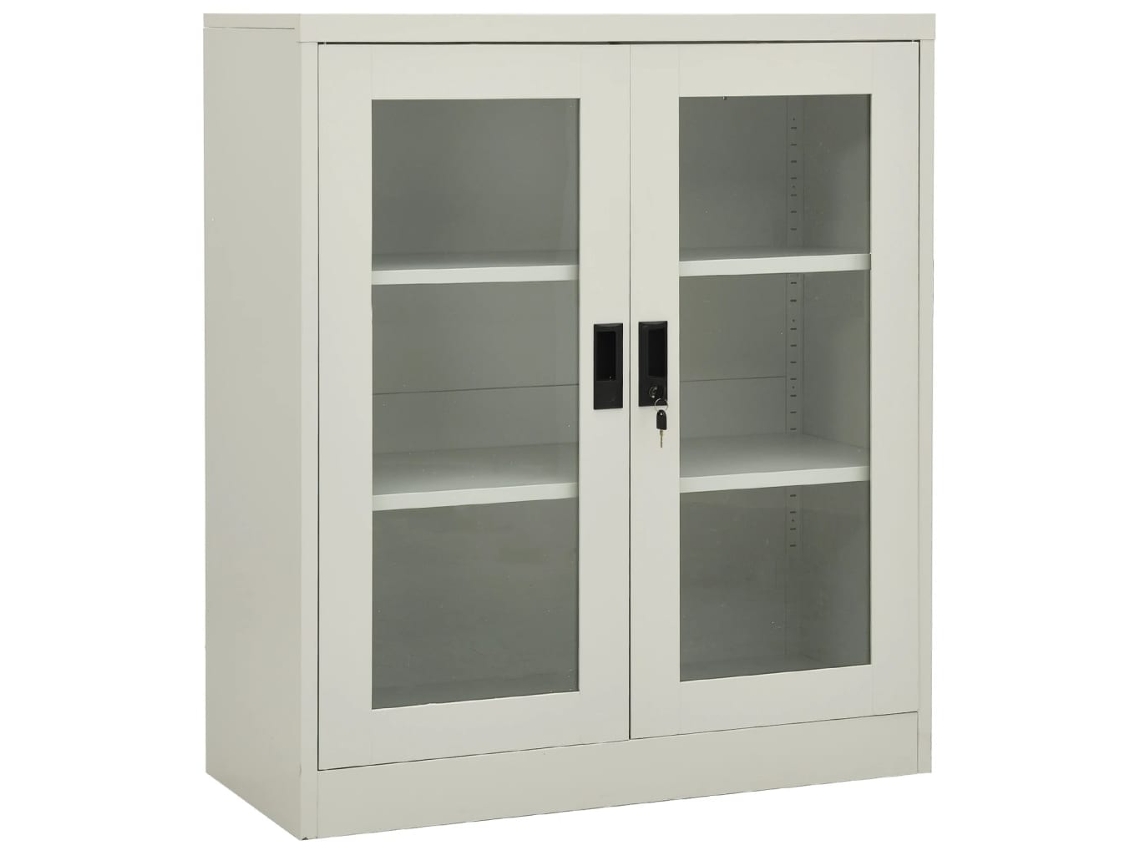 Armario de oficina VIDAXL Gris Acero (90x40x105 cm)