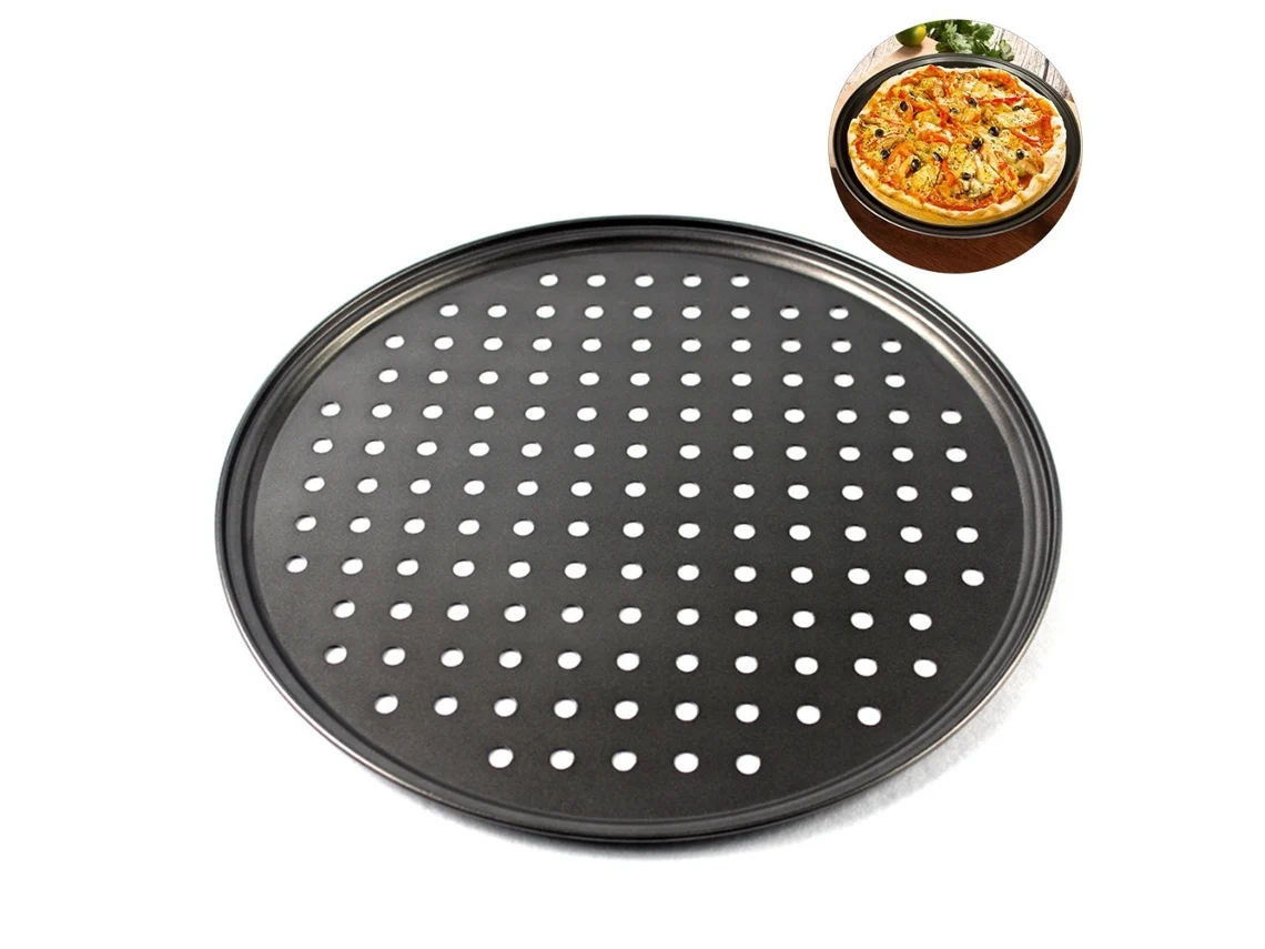 Bandeja antiadherente para pizza, herramienta de repostería resistente