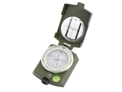 Brújula militar luminosa para exteriores, resistente al agua, verde.