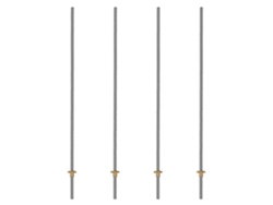 4set 500mm T8 Lead Screw And Brass Nut (acme Thread, 2mm Pitch, 4 Starts, 8mm Lead) For 3d Printer Z Axis