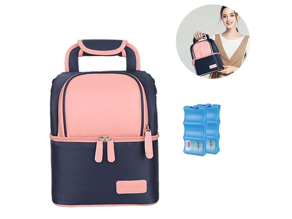 Bolsa térmica para biberones de leche materna/bolsa impermeable para leche  de bebé/mochila de viaje portátil para mamá, azul marino