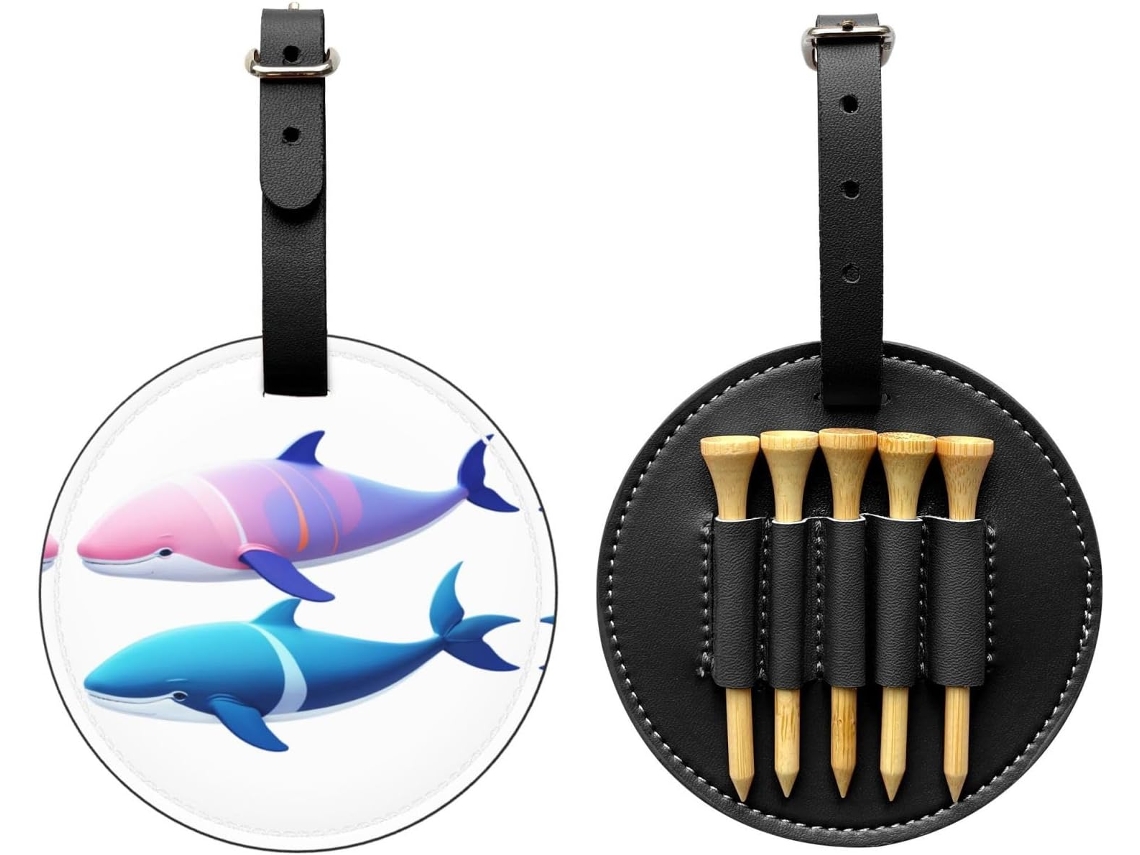 Bolsa de almacenamiento para tees de golf Data Breach Wolf, negra, fácil de transportar | Sin marca