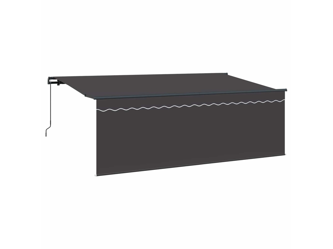 Maison Exclusive - Toldo Retráctil Antracita 350 X 200 Cm Poliéster Y Aluminio