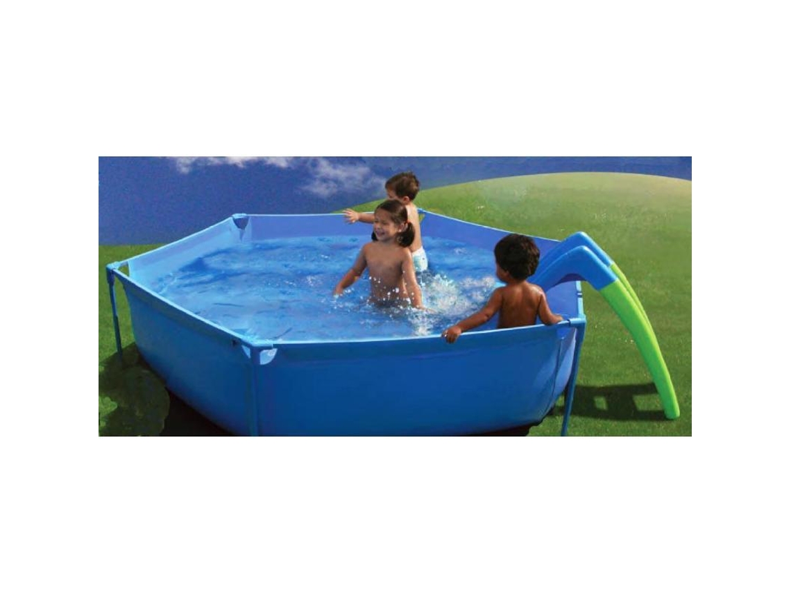 Piscinas Exagonal Tubular Tobogan 215x45 1150 Litros Toi 8310