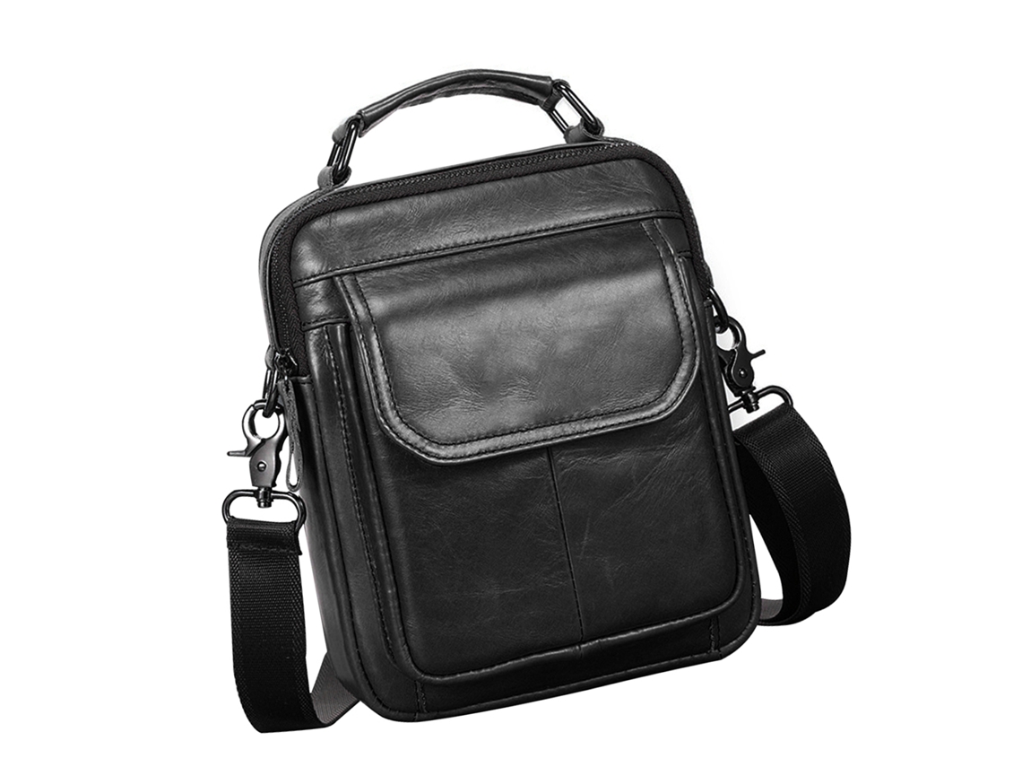 Bolsa Transversal Masculina De Couro Genuíno Vintage Mochila De Ombro Retro Messenger Bag