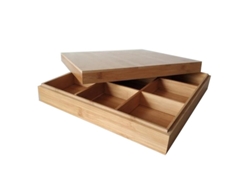 1 Caja De Almacenamiento De Bambú.