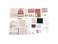 Miniatura de casa de madera Baok-kit con diseño de página giratoria, artículo decorativo coleccionable para hogares, cafeterías y librerías.