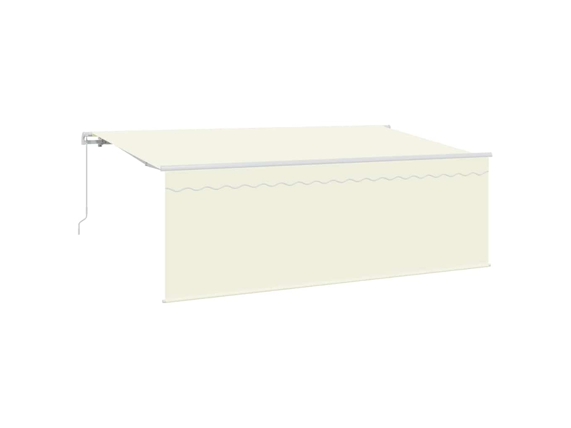 Maison Exclusive - Toldo Retráctil Crema 350 X 200 Cm Poliéster Y Aluminio
