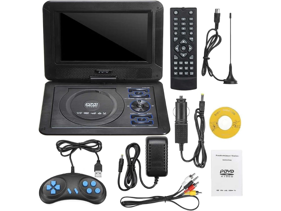 Reproductor De Dvd Portátil Para Coche Hd De 9,8 Pulgadas, Vcd, Cd, Mp3, Usb Y Tarjetas Sd.