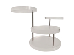 Soporte Redondo Transparente De 3 Niveles Para Exhibir Joyas, Anillos, Pasteles, Dulces Y Fiestas.