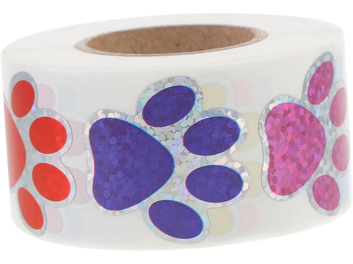 Pegatinas con huellas de perro, 500 unidades, para decoración de paredes, baños y salas de estar GOKOCO