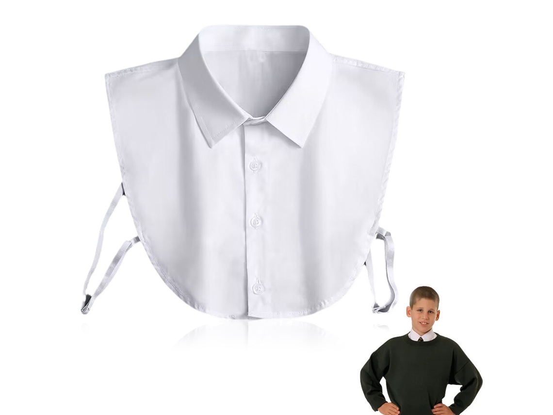 Cuello elástico falso ajustable para mujer, diseño clásico de camisa profesional, blusa Dickey desmontable, media camisa, cuello falso ligero y duradero