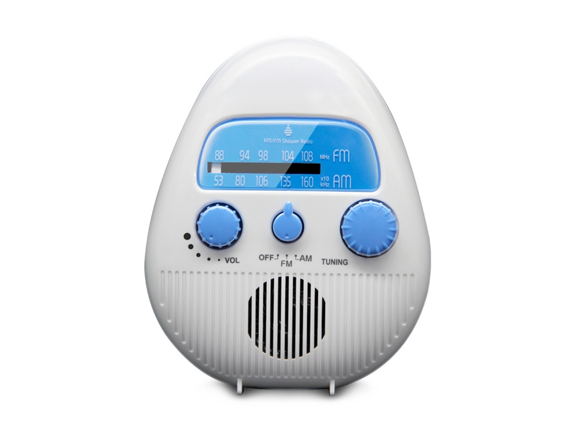 Radio Portátil Am/fm Para Ducha, Radio Fm Inalámbrica Resistente Al Agua Para Baño Con Altavoz Incorporado, Radio Digital A Pilas Con