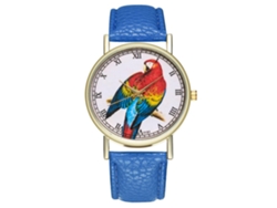 Reloj De Pulsera Unisex De Cuarzo Con Correa De Piel Sintética - Zafiro