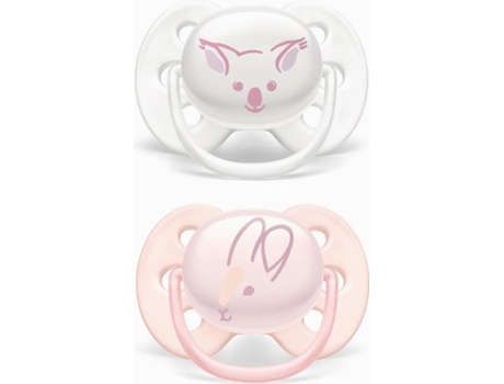 Juego de 2 Chupetes Ultra Soft Silicona PHILIPS/AVENT Deco (0-6m)