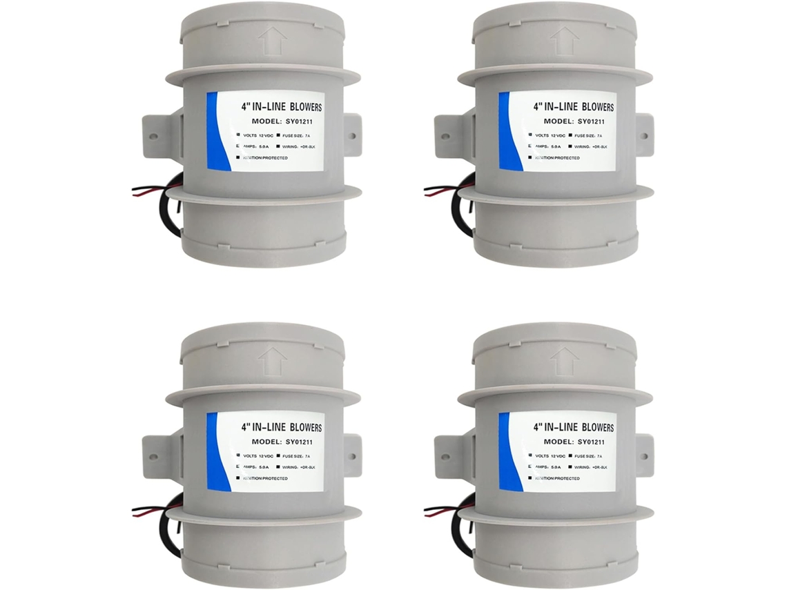 4x Ventilateurs De 4 Pouces Pour Cale Bateau, Ventilateur Refroidissement, Ventilation Cabine Marine