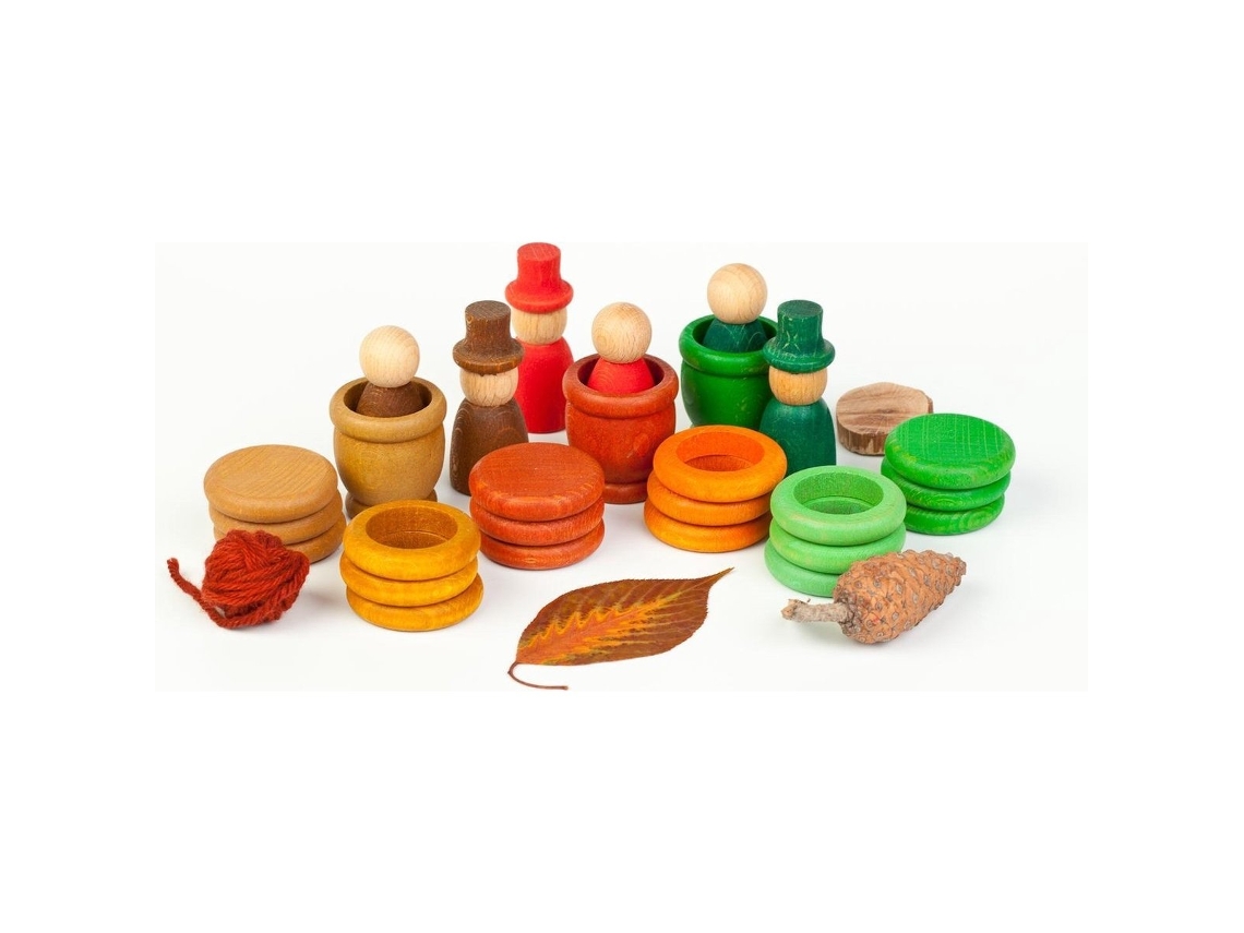 Juego de juguetes de madera Grapat Autumn Fantasy Toys, 27 piezas