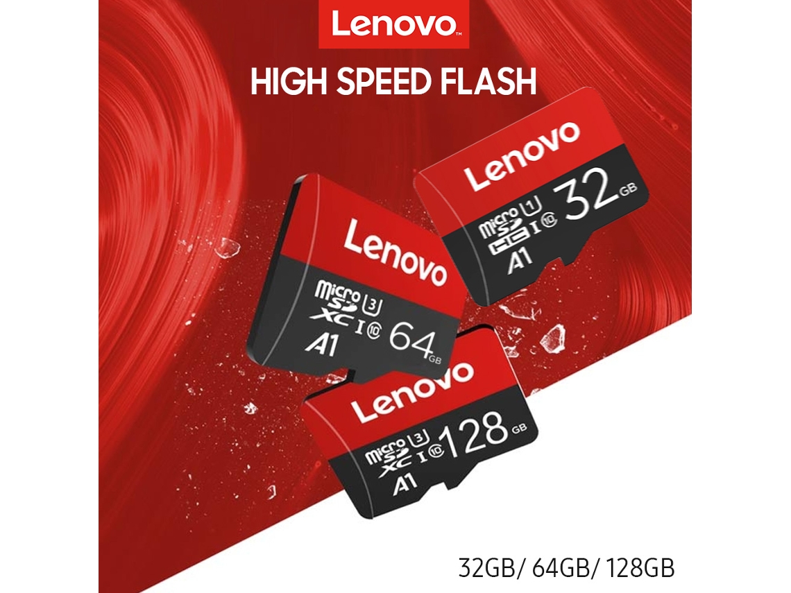 Tarjeta TF Lenovo de 32 GB, 64 GB y 128 GB, clase 10, de alta velocidad, compatible con smartphones, cámaras, tablets y cámaras de panel.